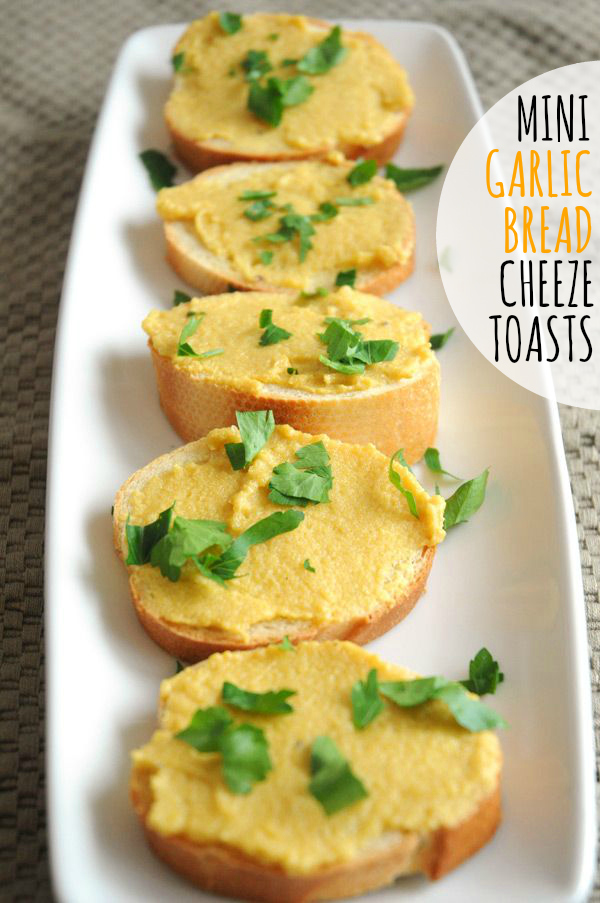 Vegan Garlic Cheeze Toasts